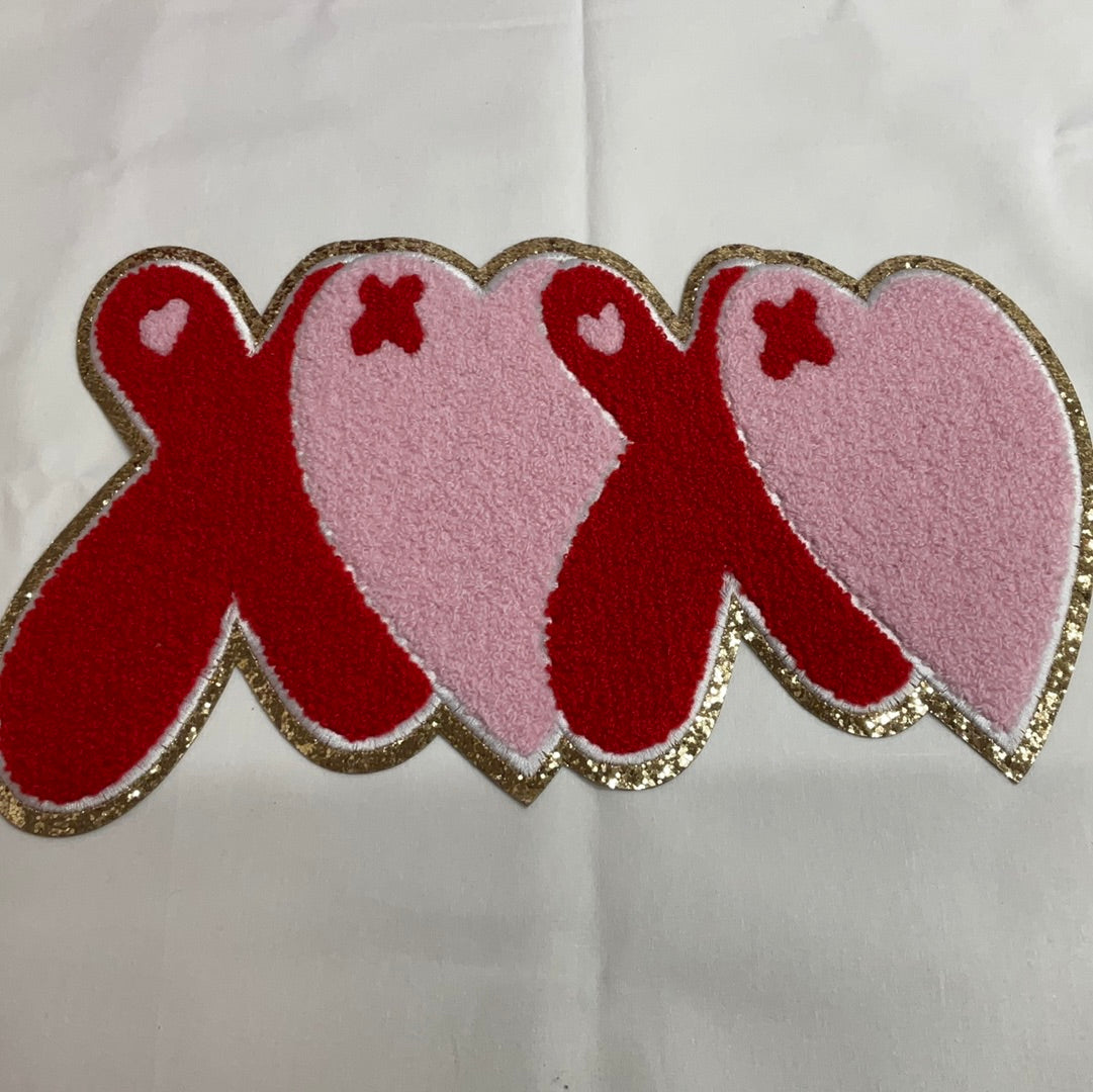 XOXO Chenille Gold Trim Patch