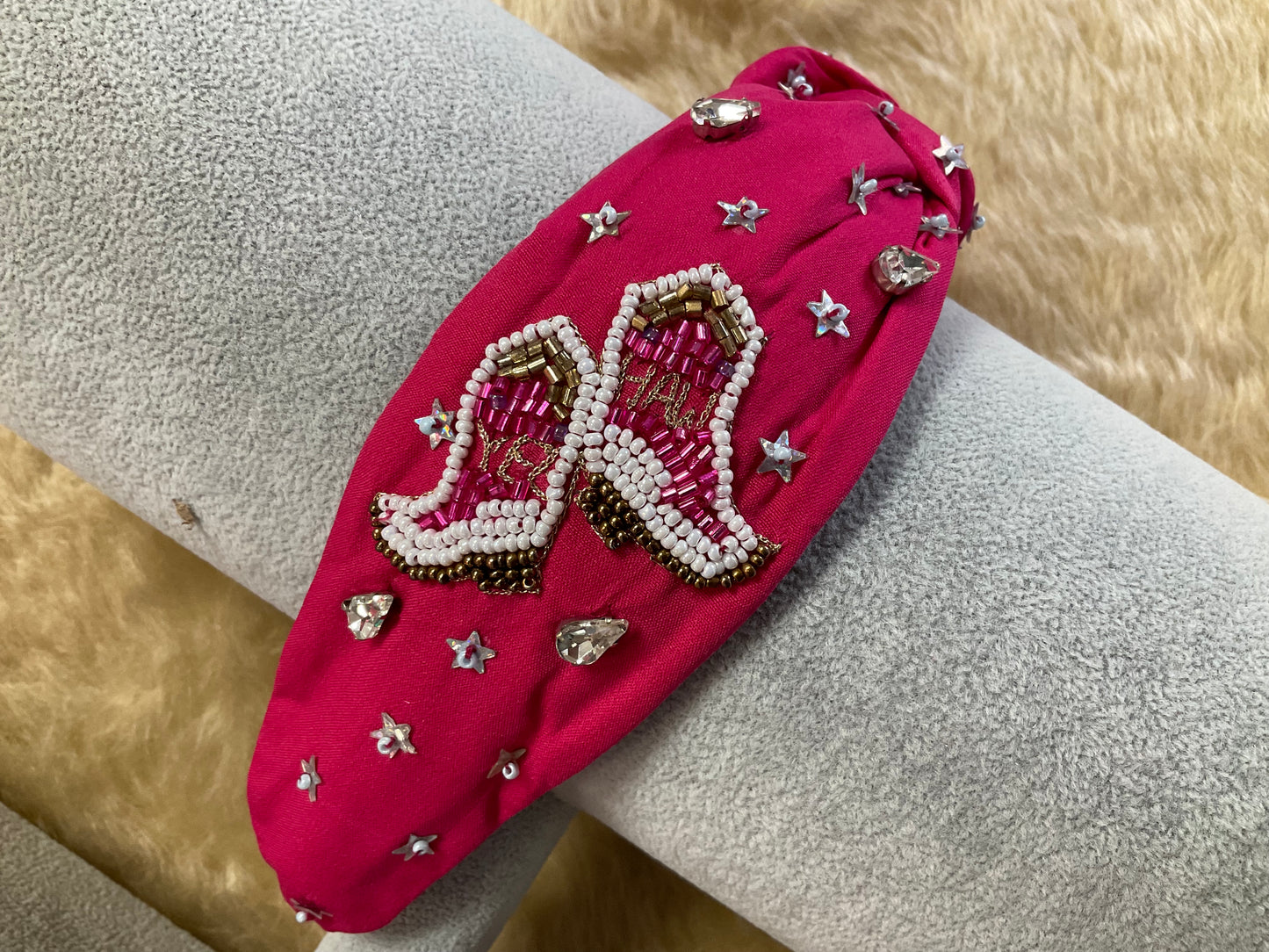 Pink Boot Headband