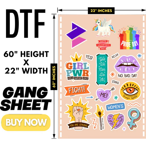 GLITTER DTF GANG SHEET - up to 192"
