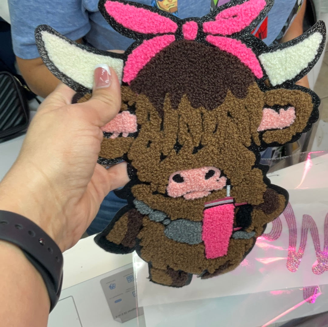 Pink Highland cow
