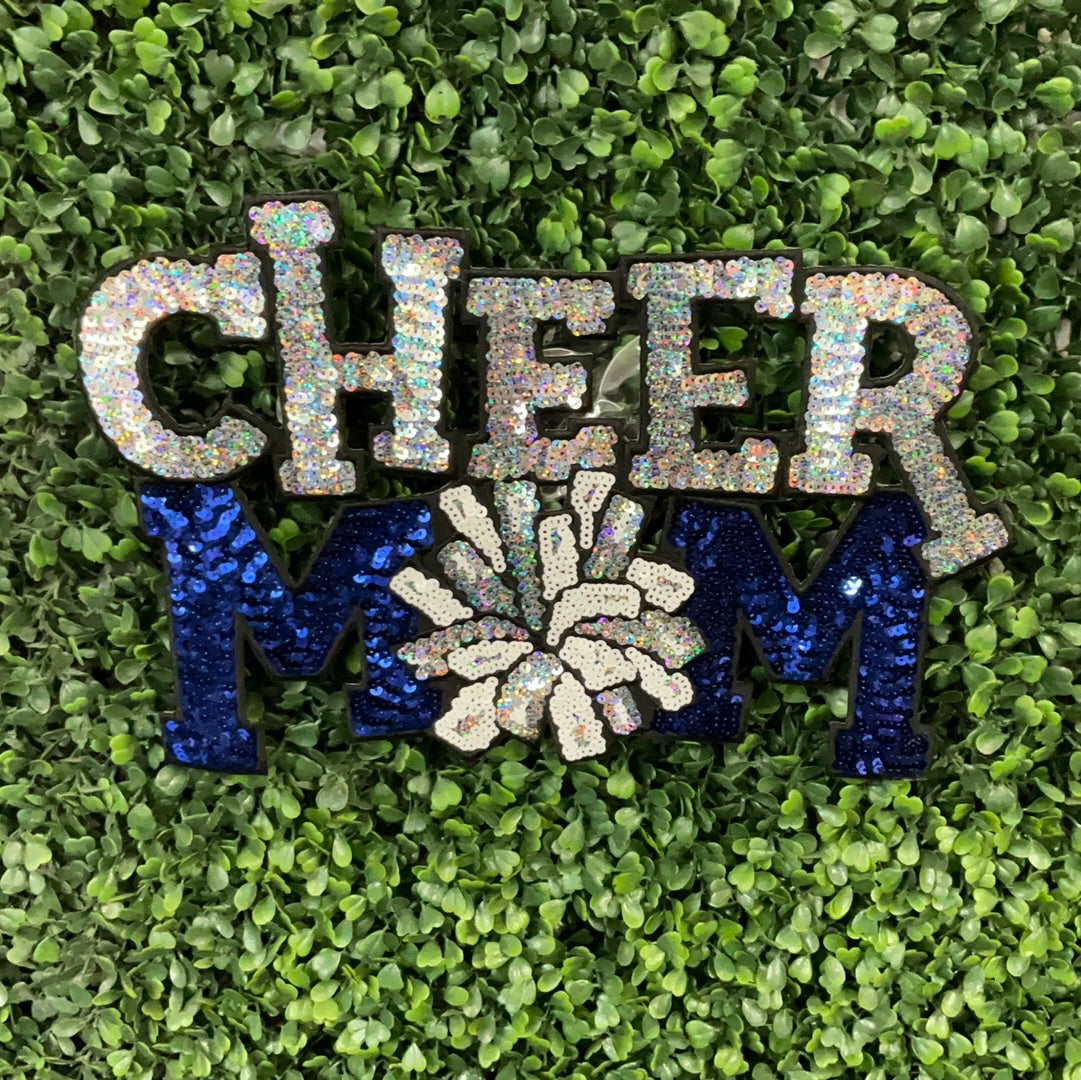 CHEER MOM Sequins Patch