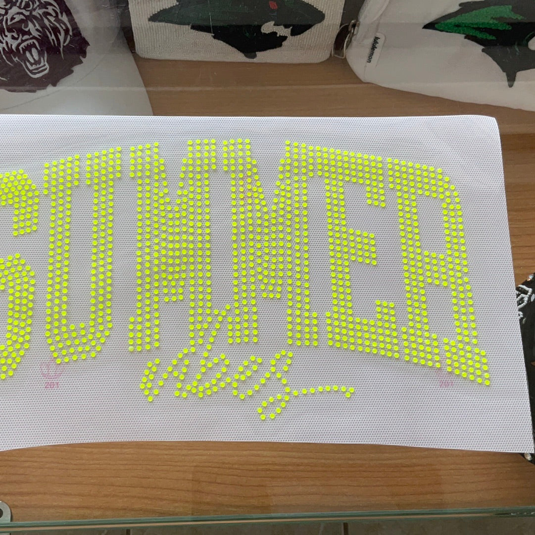 Summer vibes neon stones