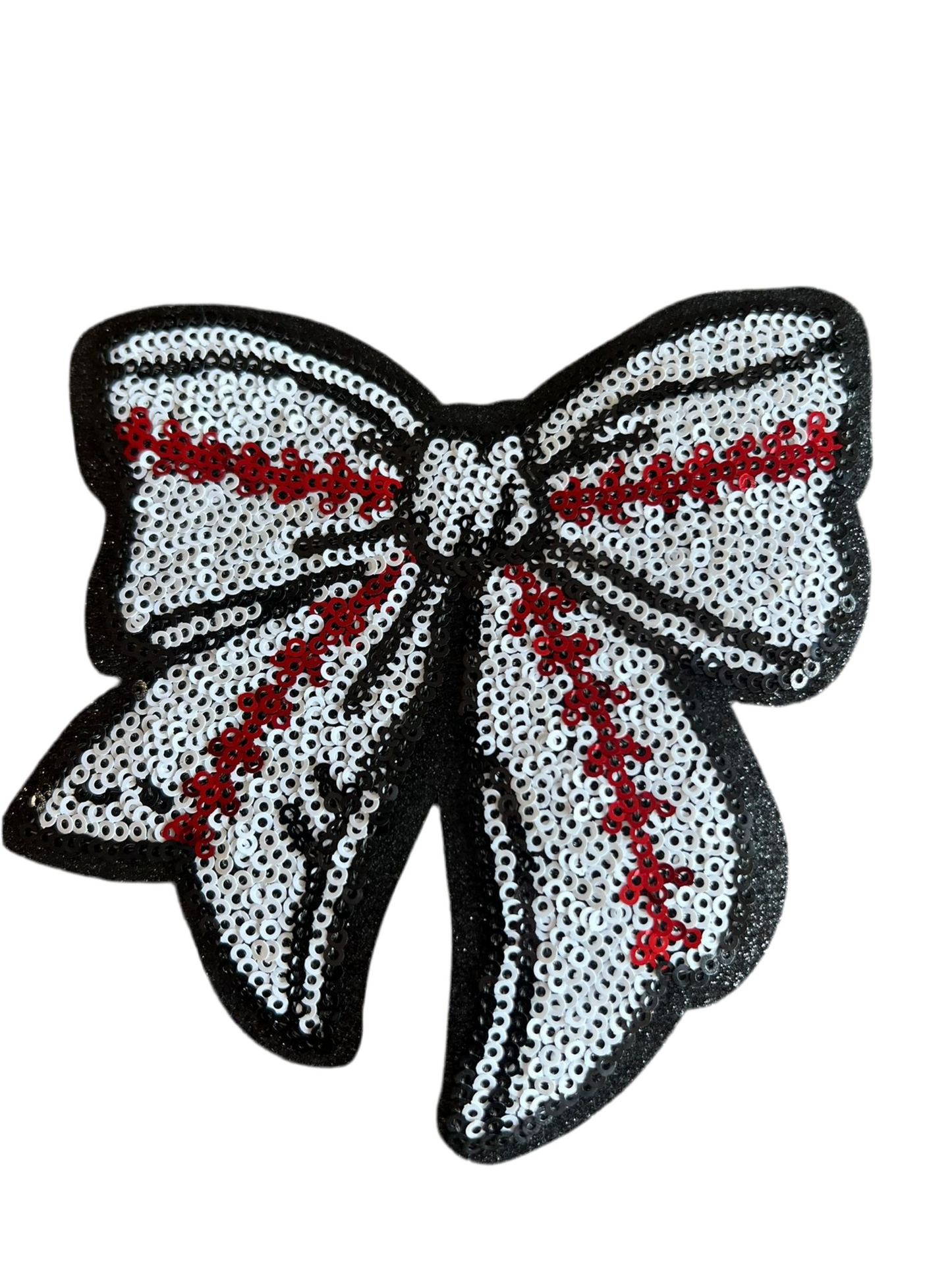 Small baseball bow sequins