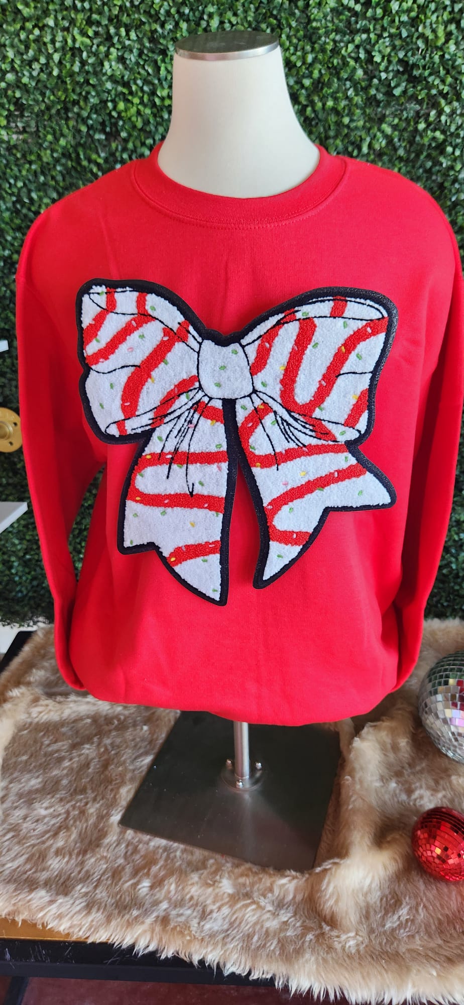 Chenille Bow Sweater