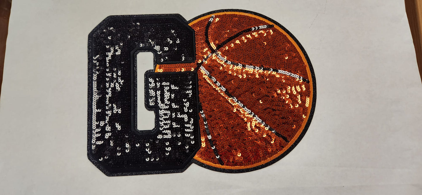 Go basketball sequins Patch