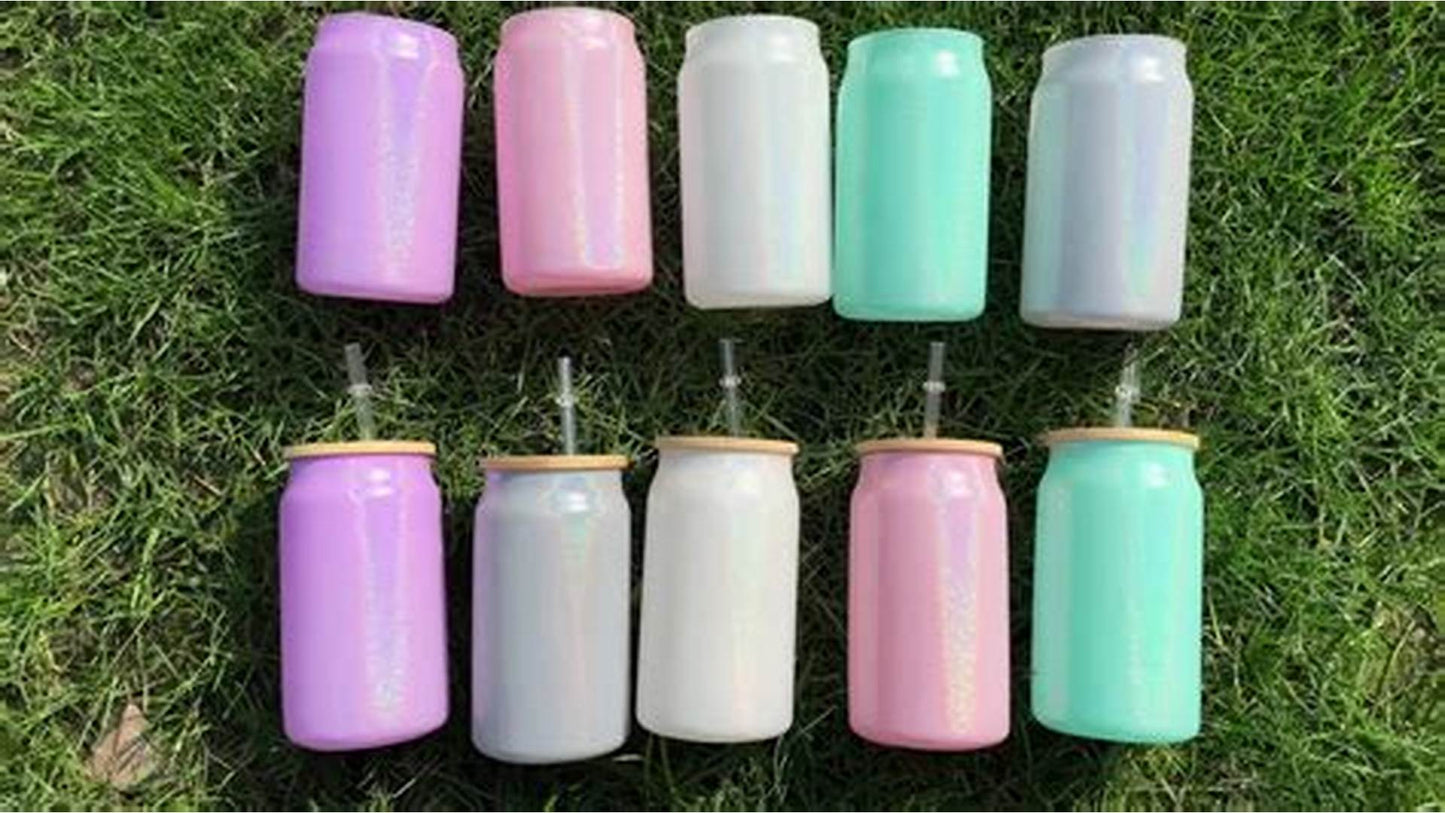 Shimmer Holographic Sublimation Bamboo Lid