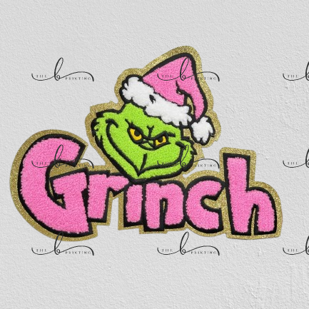 G pink chenille patch