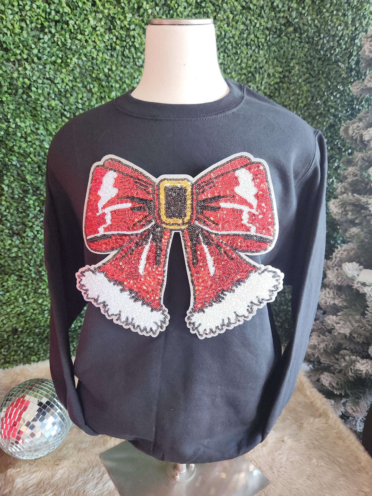 Bow Sequins Sweater