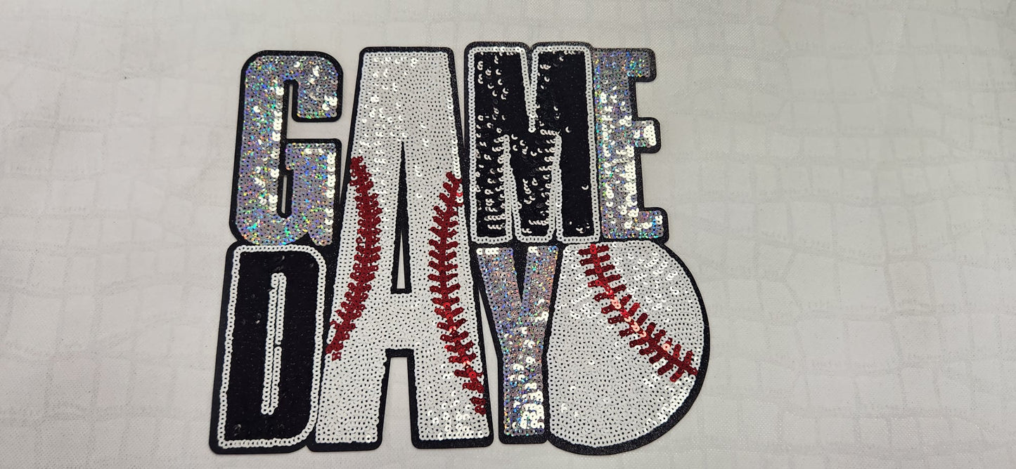 Baseball Glitter Game Day