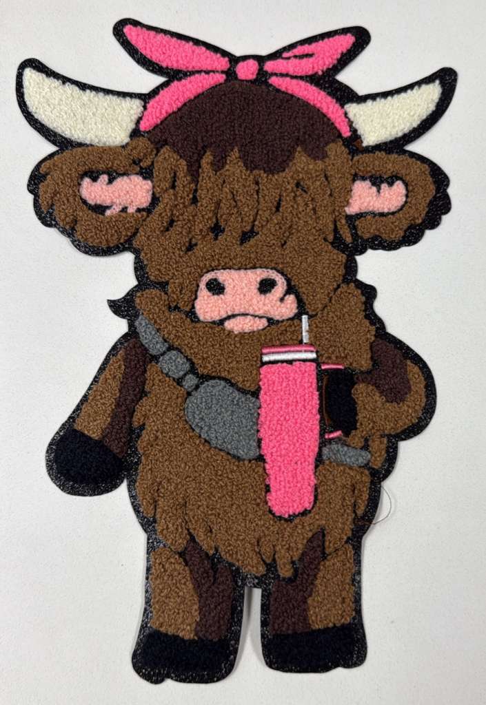 Pink Highland cow