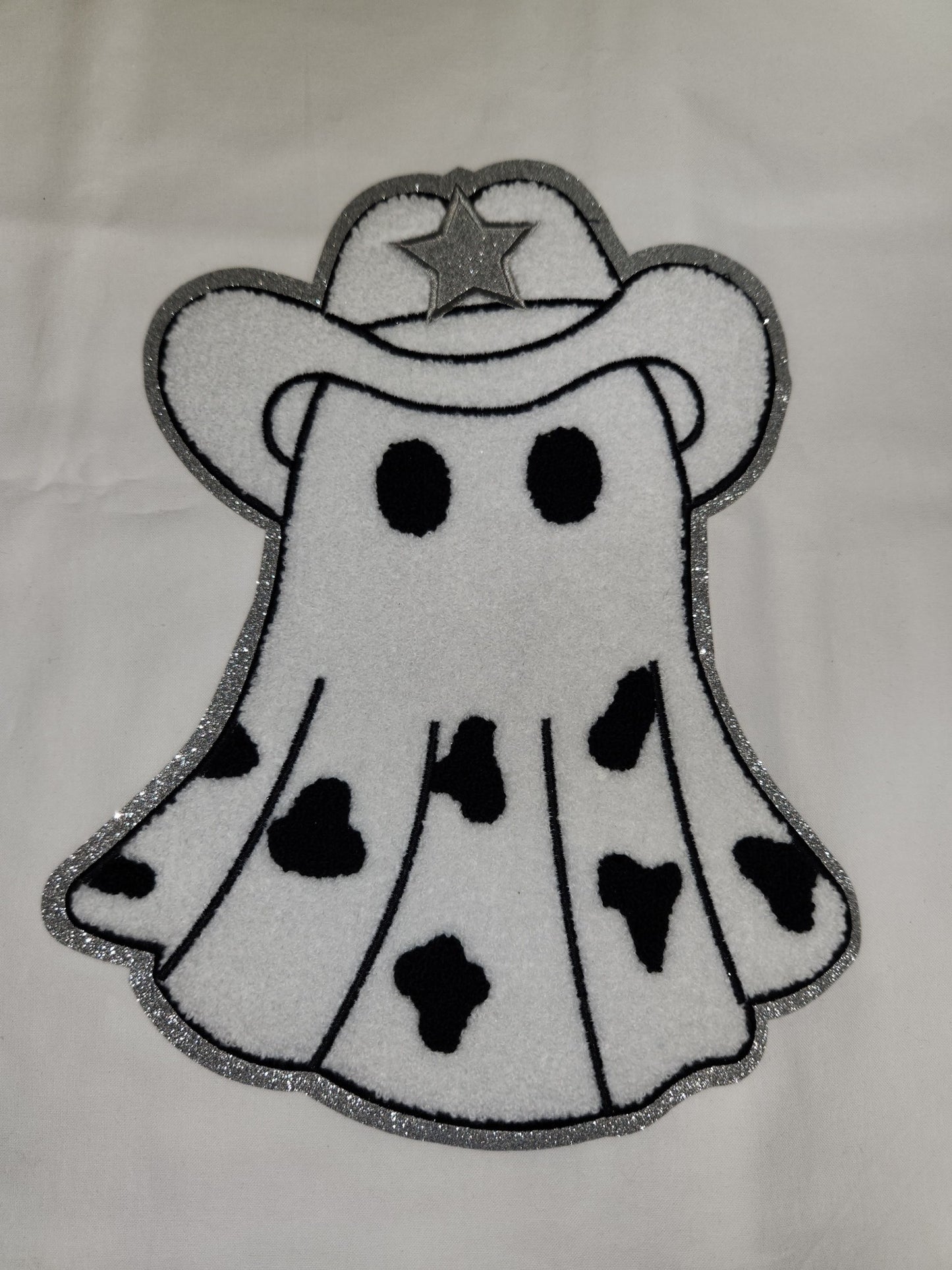 Silver Star Chenille Patch