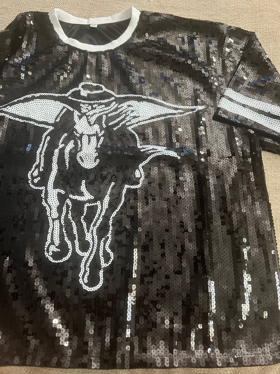 Raiders sequins top