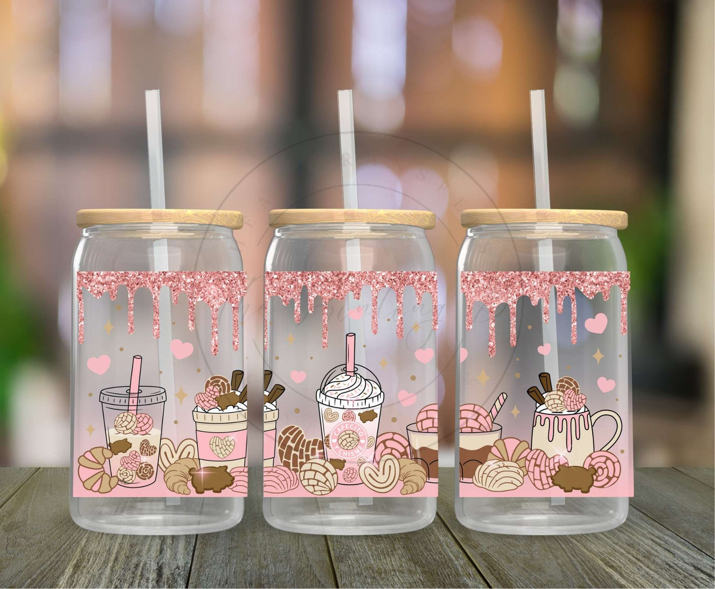 89 - Cafecito UVDTF Glass Can Wrap