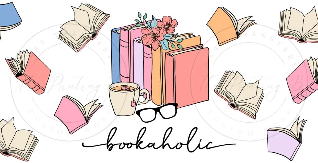 104 - Bookaholic UVDTF Glass Can Wrap