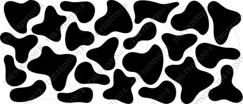 Black Cow Print Uvdtf Glass Can Wrap - 34