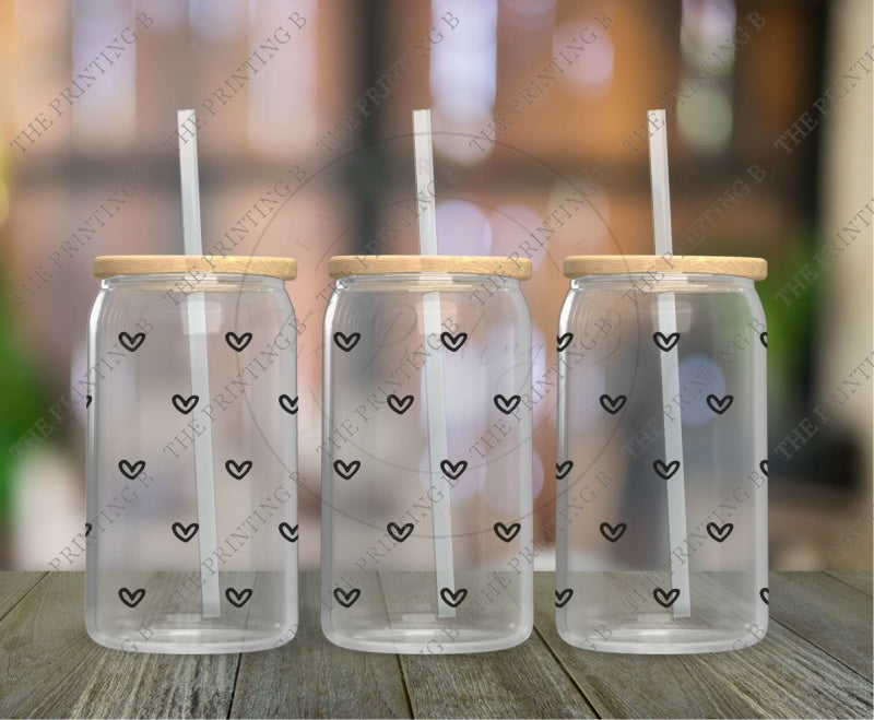 Black Hearts Uvdtf Glass Can Wrap - 38