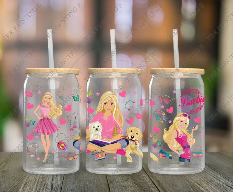 Blonde Girl Uvdtf Glass Can Wrap -77