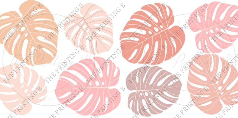 Boho Leaves Uvdtf Glass Can Wrap - 62