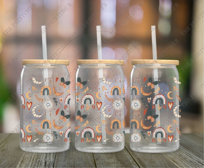 Boho Western Uvdtf Glass Can Wrap - 29