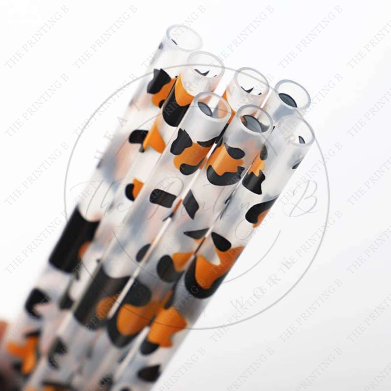 Cheetah Print Straw