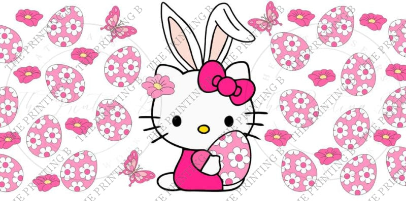 Easter Kitty Uvdtf Glass Can Wrap - 69