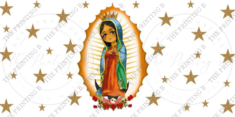 Lady Guadalupe Uvdtf Glass Can Wrap - 61