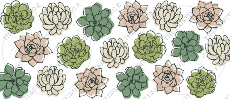 Libbey Succulents Uvdtf Glass Can Wrap - 115