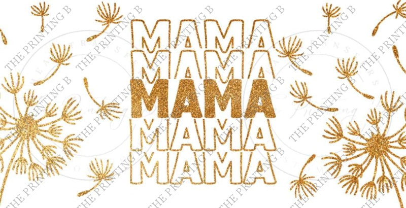 Mama Dandelions Uvdtf Glass Can Wrap