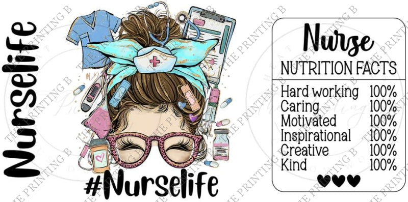 Nurse Nutrition Facts Uvdtf Glass Can Wrap