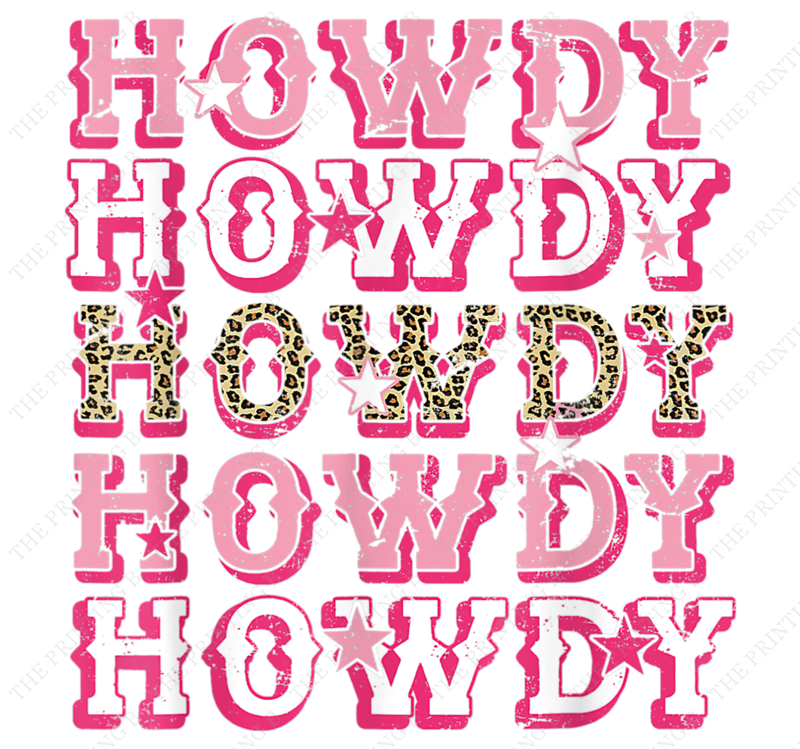 Pink Howdy Back Transfer