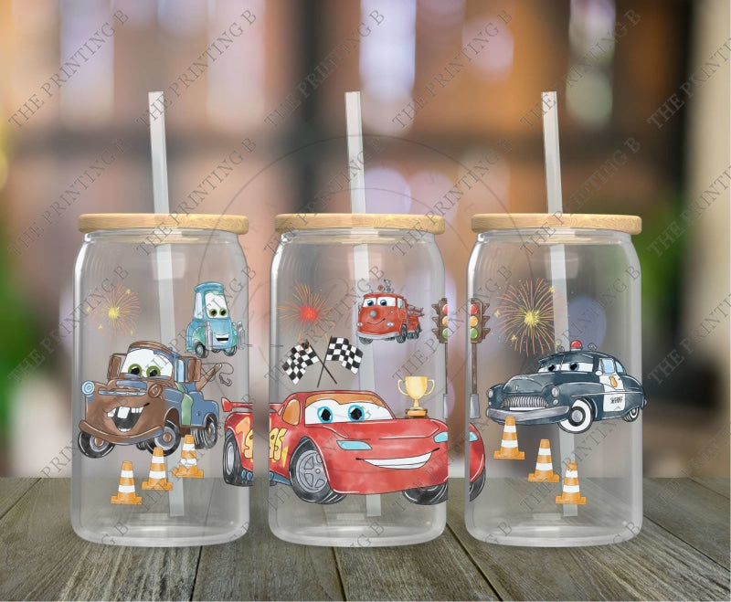 Racecar And Friends Uvdtf Glass Can Wrap - 92