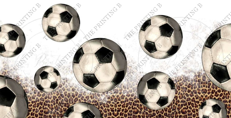 Soccer And Animal Print Uvdtf Glass Can Wrap