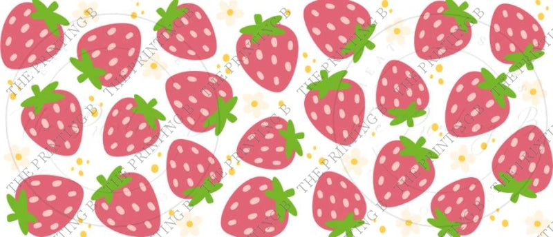 Strawberries Uvdtf Glass Can Wrap - 25