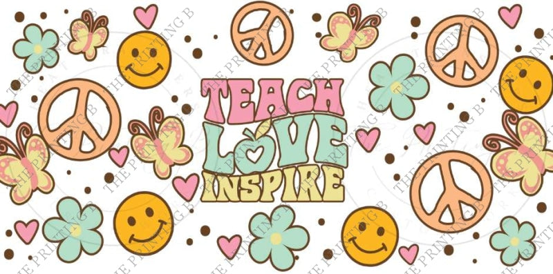 Teach Love Inspire Uvdtf Glass Can Wrap - 86