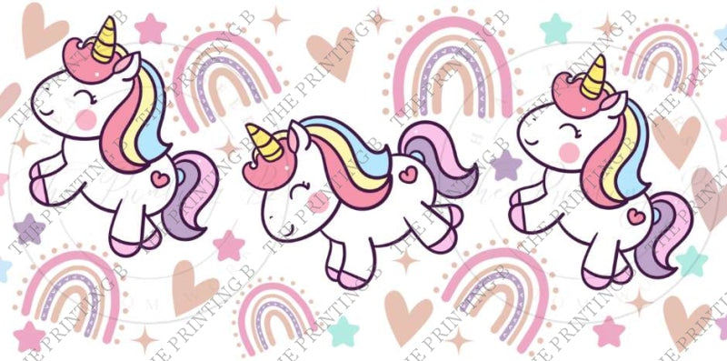 Unicorns And Rainbows Uvdtf Glass Can Wrap -75