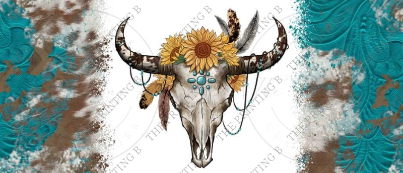 Western Skull Uvdtf Glass Can Wrap - 78