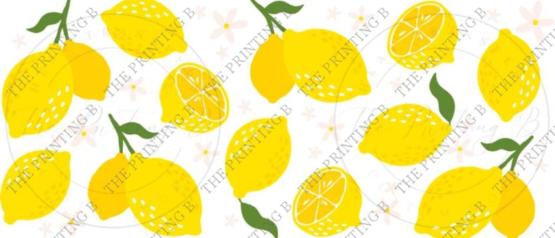 Yellow Lemons Uvdtf Glass Can Wrap - 35