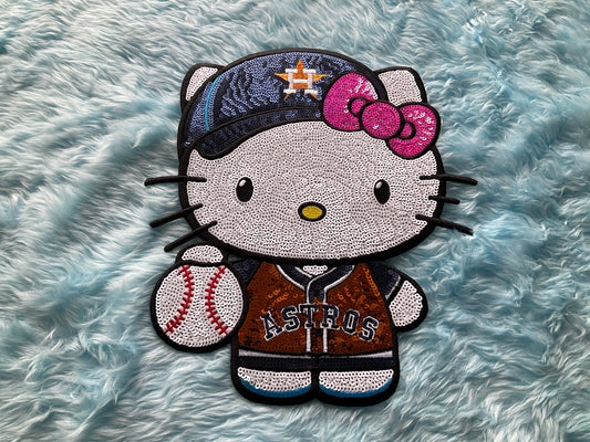 Kitty Kat Baseball sequins patch