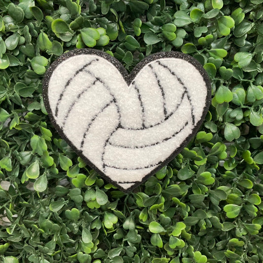 VOLLEYBALL  Heart CHENILLE Patch