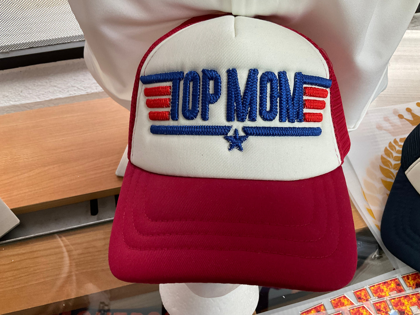 Embroidered TOP MOM CAPS