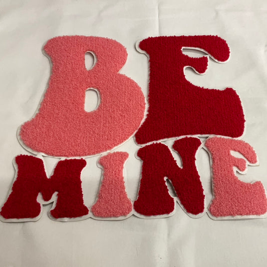 Be Mine Chenille Coral Patch