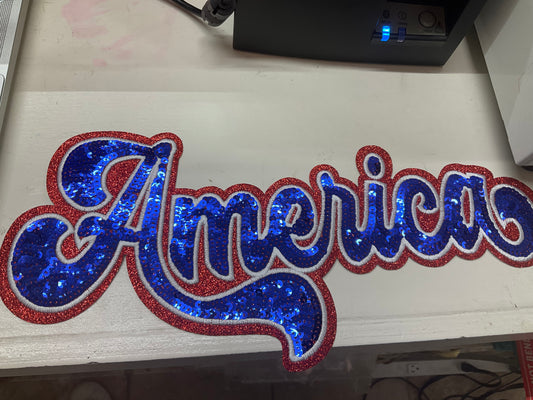 America Sequins Patch