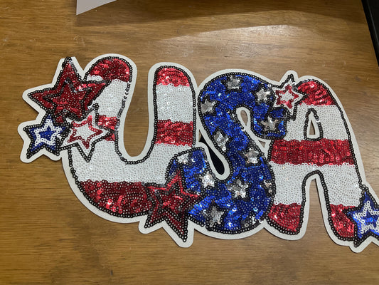 USA Sequins Patch