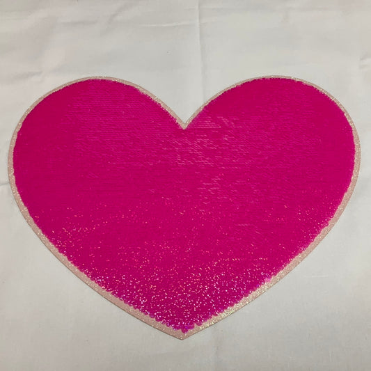 Pink heart Sequins Patch