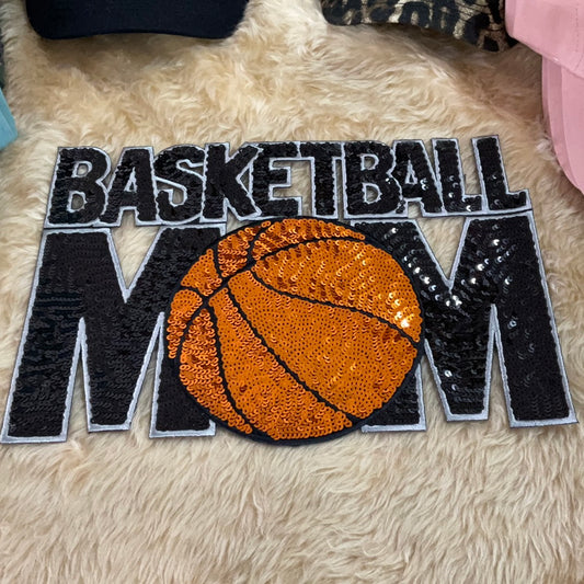 Basketball MOM SEQUINS Patch