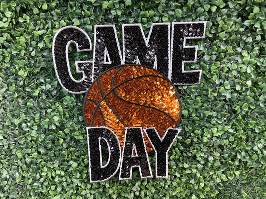 Basketball Game Day SEQUINS Patch