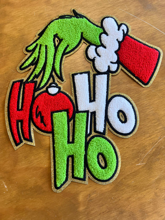 Ho, Ho, Ho chenille patch