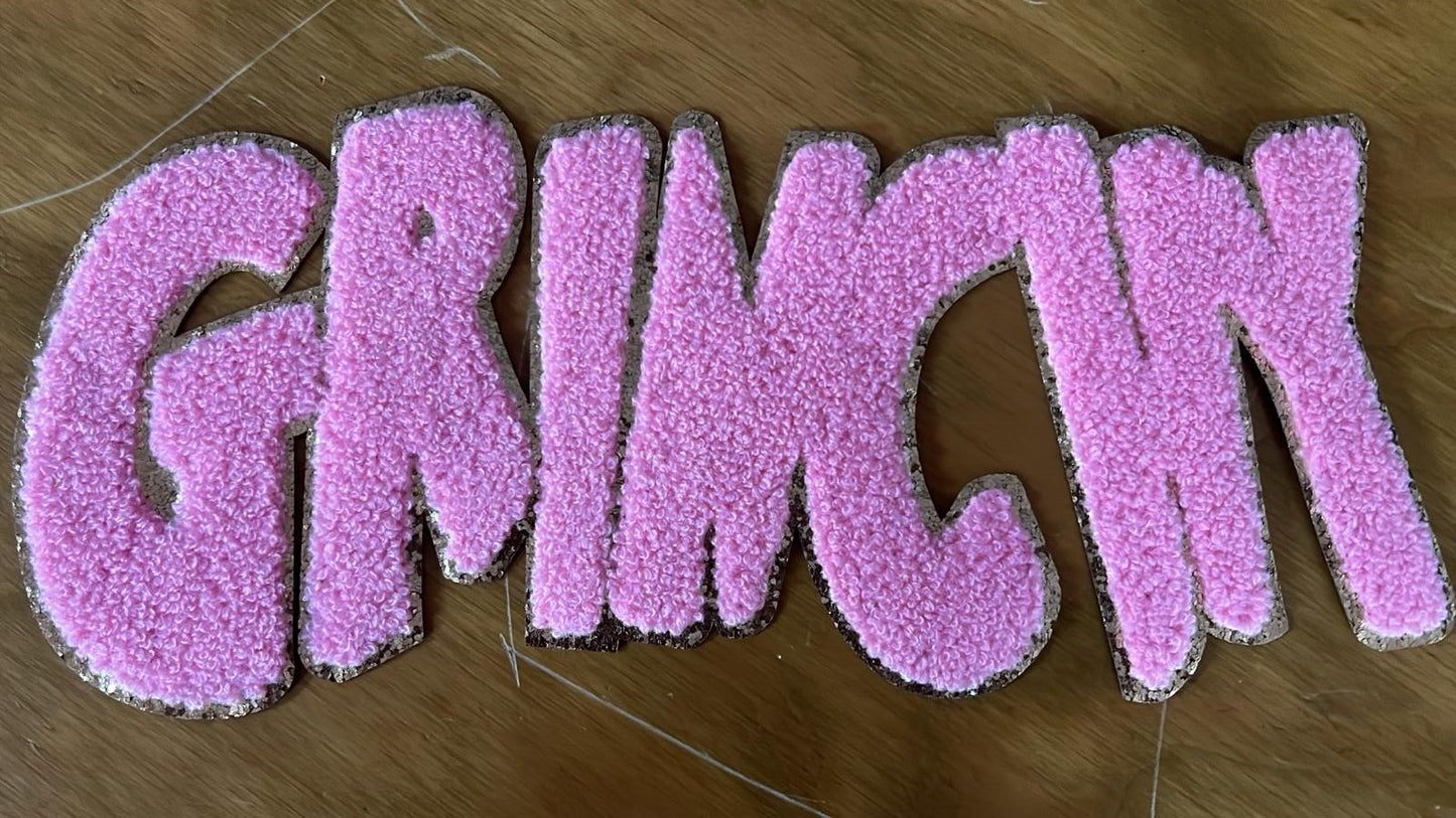 Grinchy chenille pink