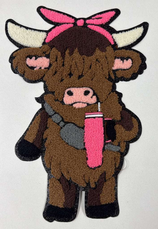 Pink Highland cow