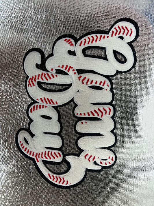 Baseball Game DayChenille Patch